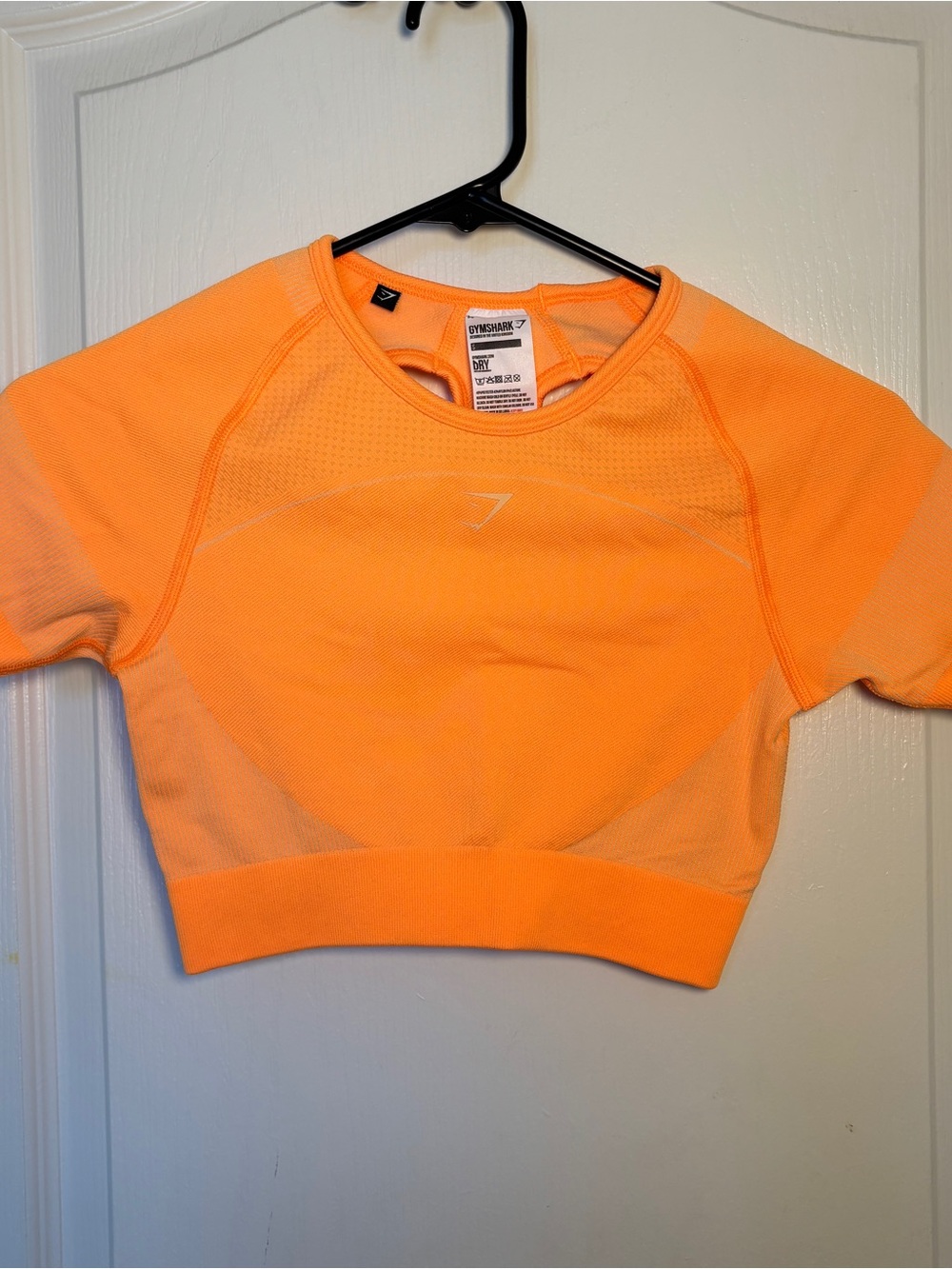 Gymshark Bright Orange Seamless Crop Training Top